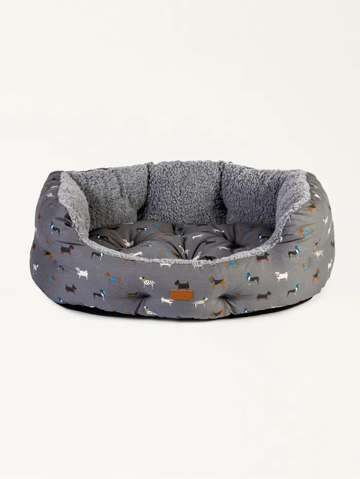 Fat Face Pet Accessories Grey Dogs Large Pet Bed