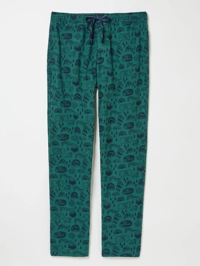 Fat Face Pyjamas and Nightwear Green Outdoors Print Pyjamas 8211 Men