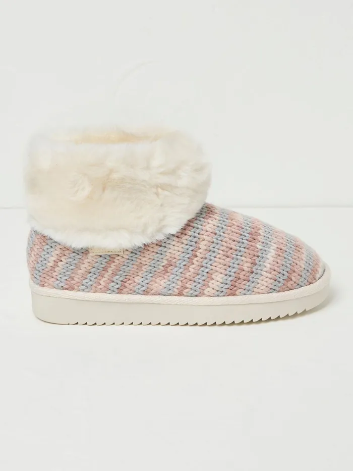 Fat Face Pyjamas and Nightwear Light Pink Faux Fur Cuff Knit Boots 8211 Women Fat Face Pyjamas and Nightwear Light Pink Faux Fur Cuff Knit Boots 8211 Women