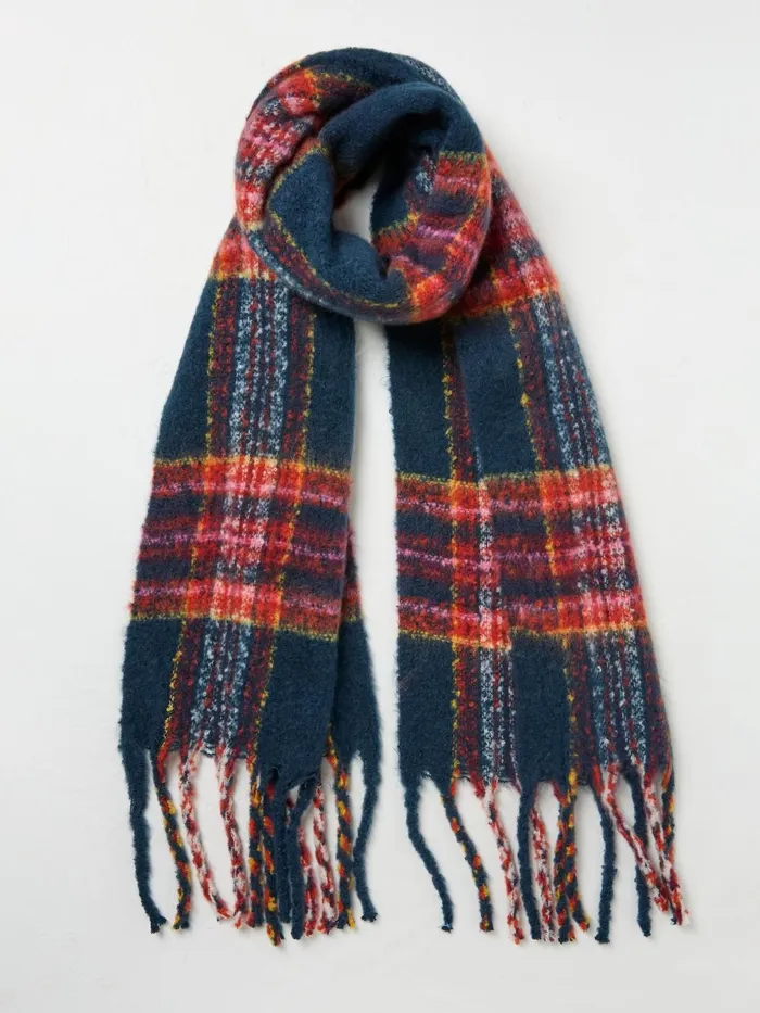 Fat Face Scarves Winnie Navy Check Scarf 8211 Women