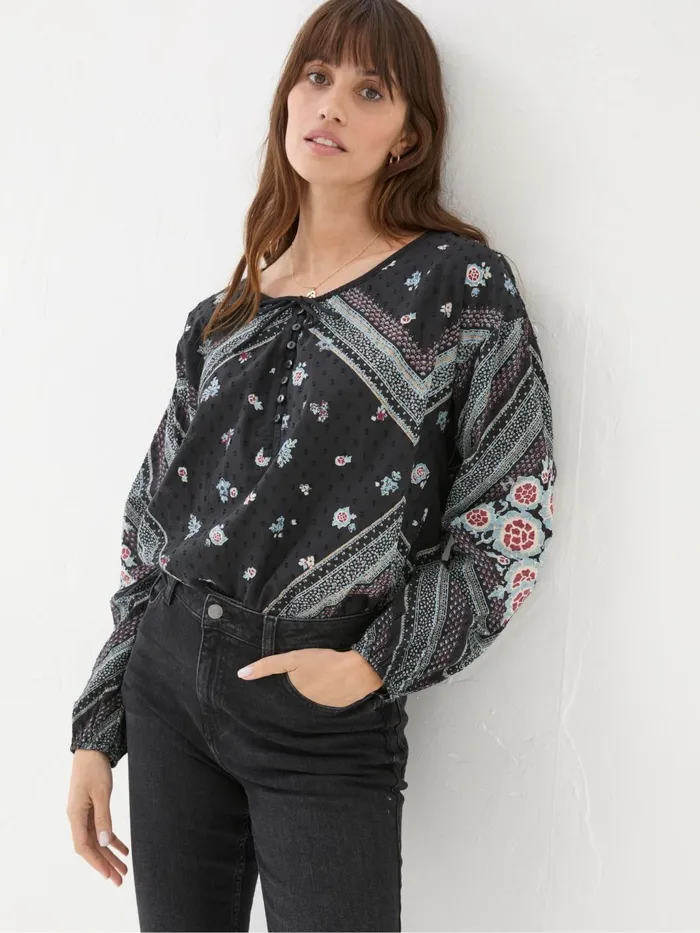 Fat Face Shirts and Blouses Ishana Black Frontier Blouse 8211 Women