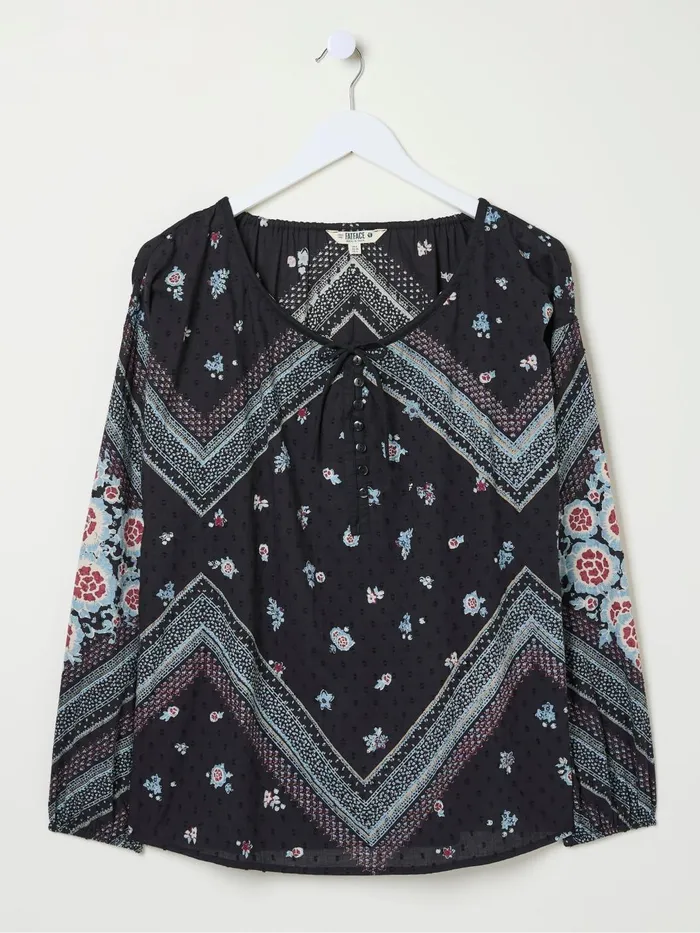 Fat Face Shirts and Blouses Ishana Black Frontier Blouse 8211 Women