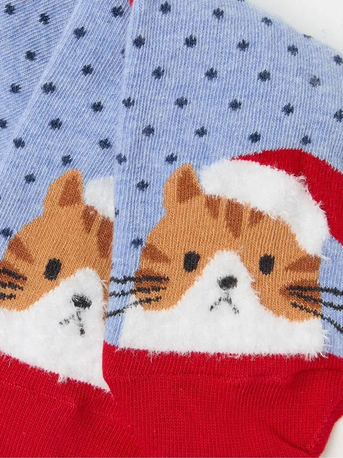Fat Face Socks and Tights Blue Cat In A Hat Socks 1 Pack 8211 Women
