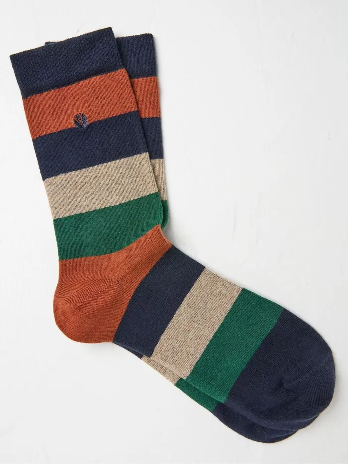 Fat Face Socks Multi Wide Stripe Socks 1 Pack 8211 Men