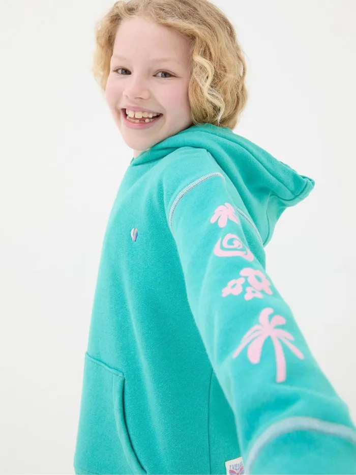 Fat Face Sweatshirts and Hoodies Blue Good Vibes Popover Hoodie 8211 Kids