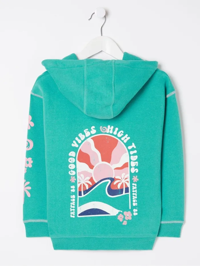Fat Face Sweatshirts and Hoodies Blue Good Vibes Popover Hoodie 8211 Kids