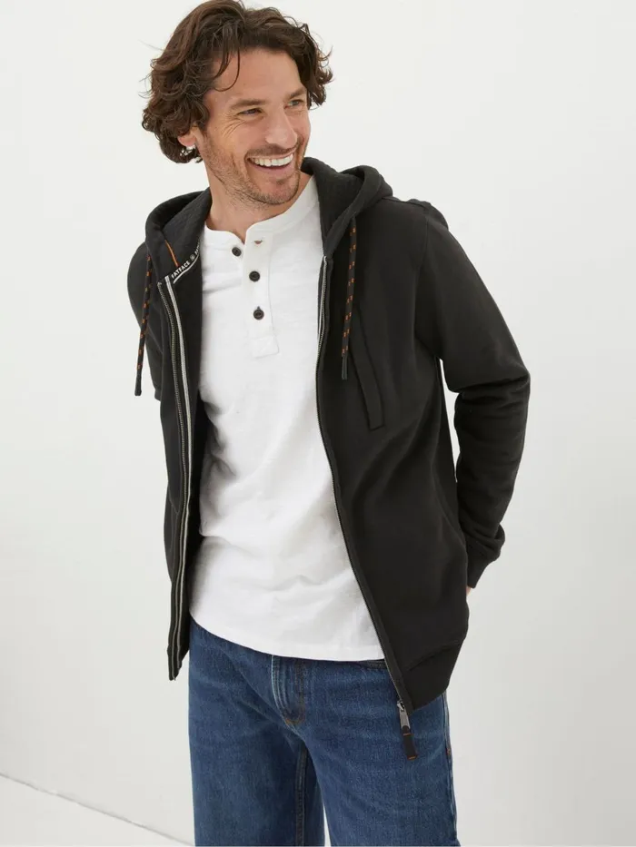 Fat Face Sweatshirts and Hoodies Brooke Black ZipUp Hoodie 8211 Men