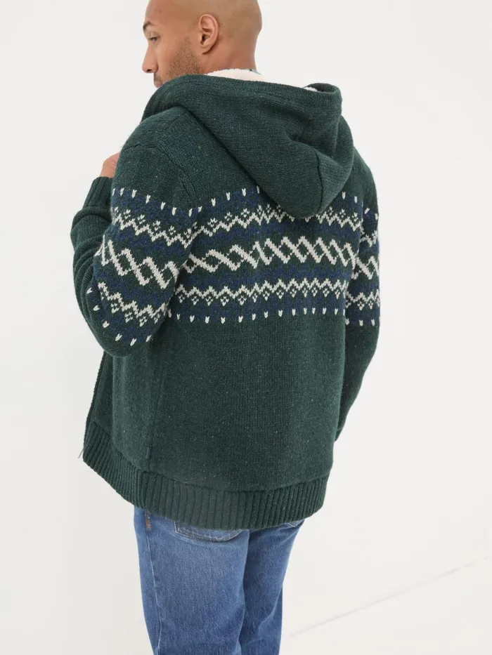 Fat Face Sweatshirts and Hoodies Dark Green Findon Knitted Pattern Hoodie 8211 Men Fat Face Sweatshirts and Hoodies Dark Green Findon Knitted Pattern Hoodie 8211 Men