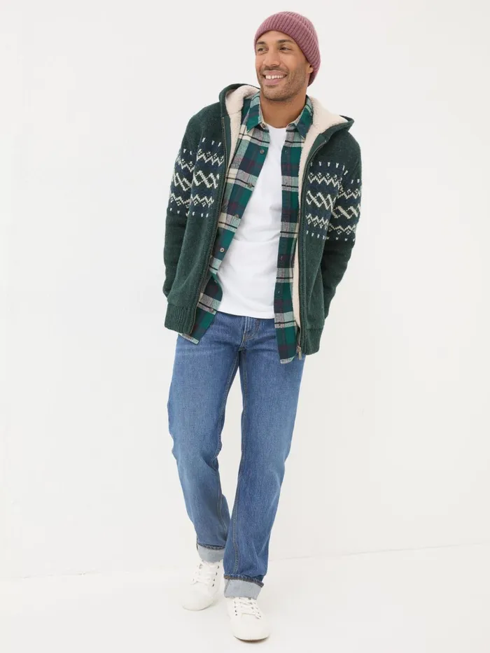 Fat Face Sweatshirts and Hoodies Dark Green Findon Knitted Pattern Hoodie 8211 Men Fat Face Sweatshirts and Hoodies Dark Green Findon Knitted Pattern Hoodie 8211 Men