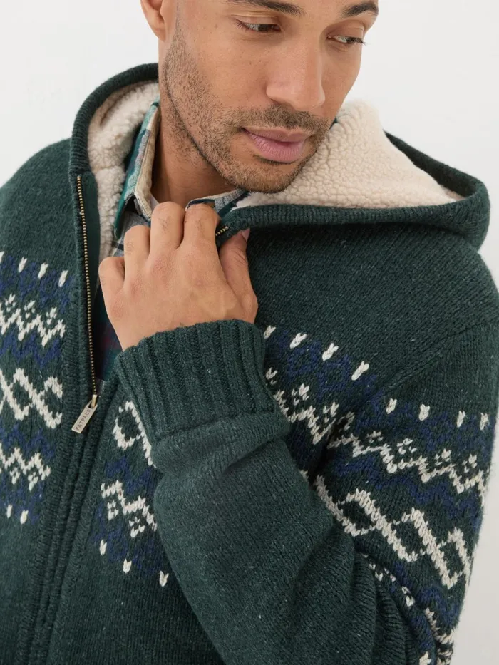 Fat Face Sweatshirts and Hoodies Dark Green Findon Knitted Pattern Hoodie 8211 Men Fat Face Sweatshirts and Hoodies Dark Green Findon Knitted Pattern Hoodie 8211 Men