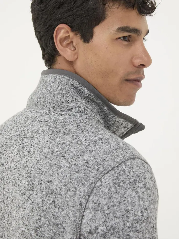 Fat Face Sweatshirts and Hoodies Haxby Grey Half Neck Sweatshirt 8211 Men