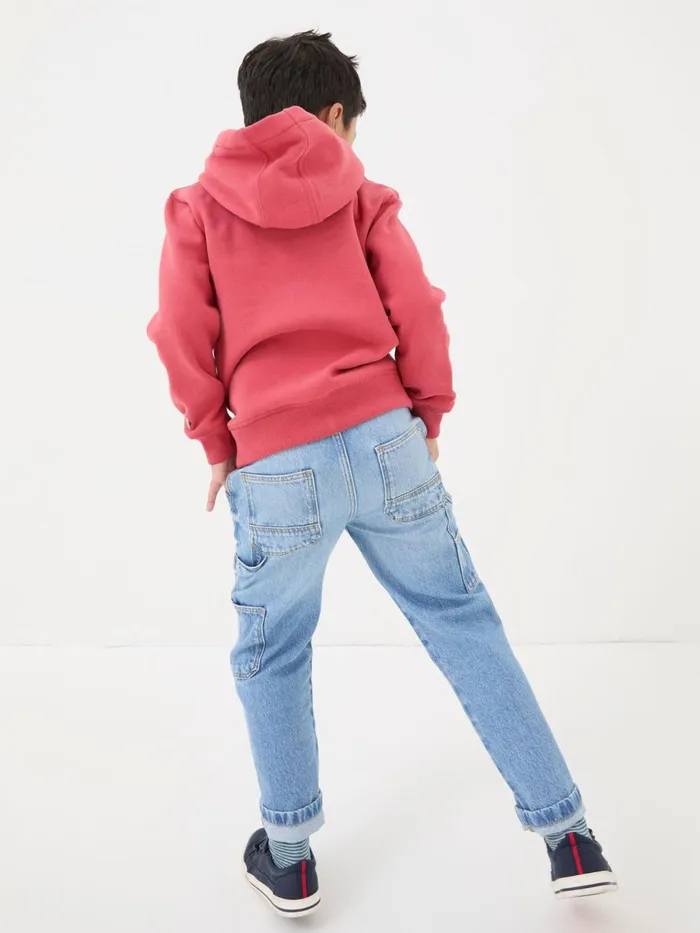 Fat Face Sweatshirts and Hoodies Red Chest Stripe Popover Hoodie 8211 Kids
