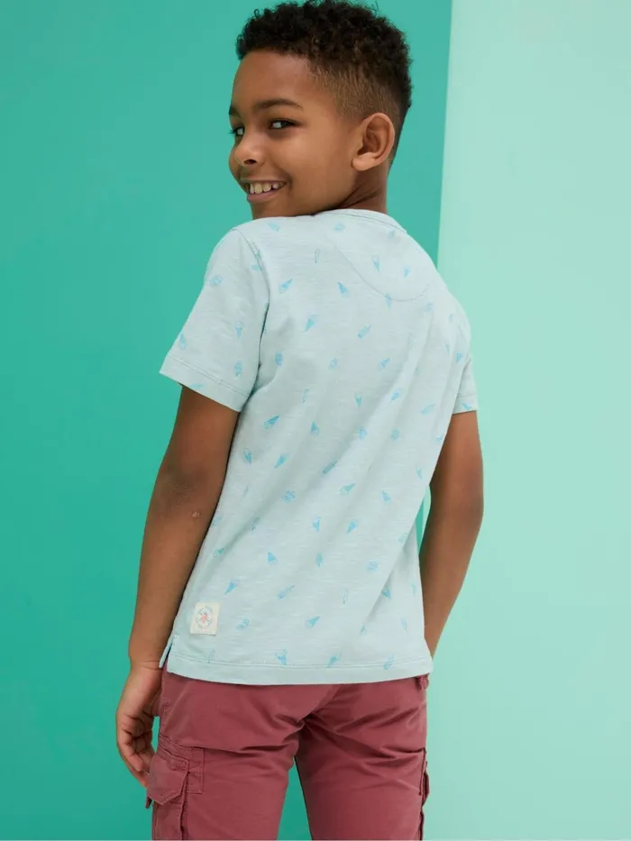 Fat Face TShirts and Polos Judes Green AllOver Print TShirt 8211 Kids