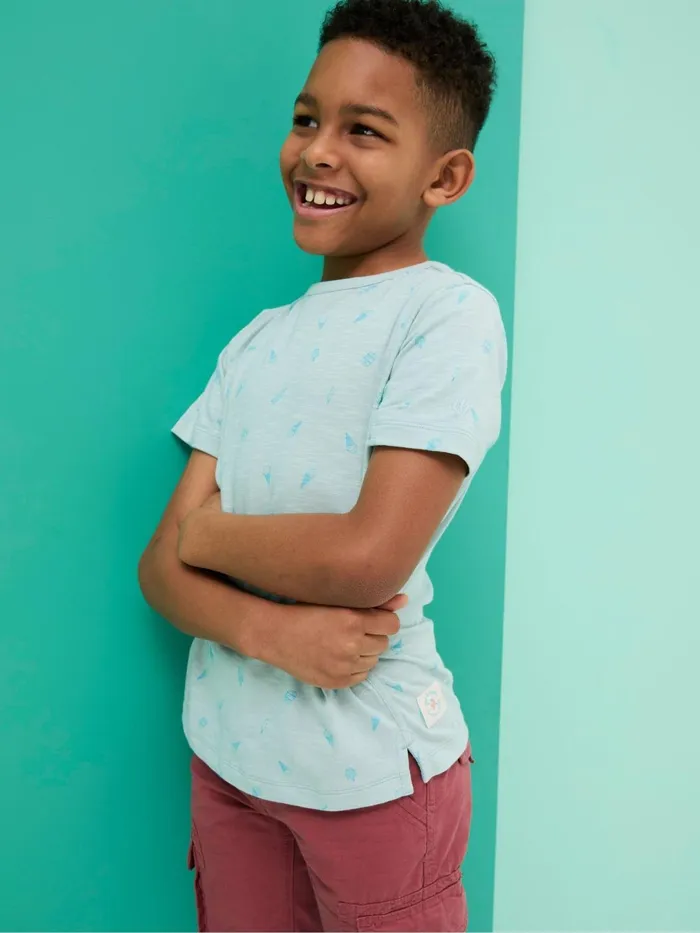 Fat Face TShirts and Polos Judes Green AllOver Print TShirt 8211 Kids
