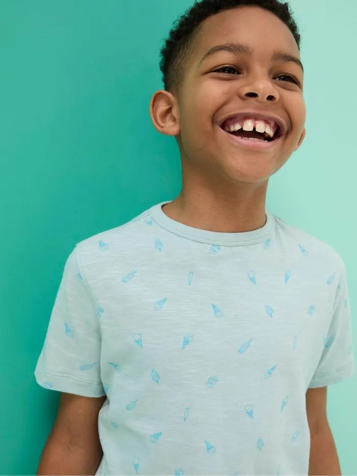 Fat Face TShirts and Polos Judes Green AllOver Print TShirt 8211 Kids