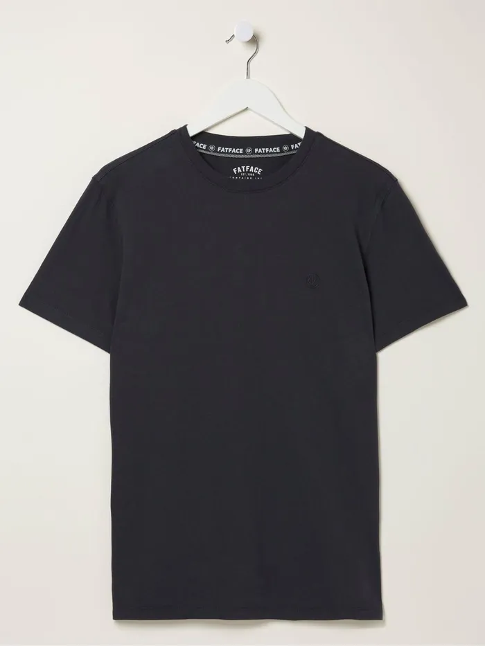 Fat Face TShirts Lulworth Dark Grey 100 Cotton Organic Crew TShirt 8211 Men