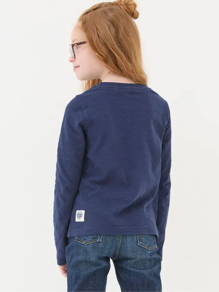 Fat Face Tops and TShirts Bat Blue Graphic TShirt 8211 Kids