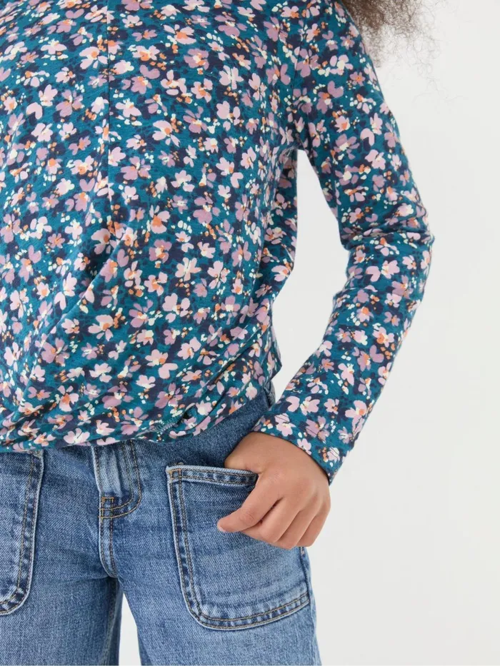 Fat Face Tops and TShirts Blue Floral Knot T Shirt 8211 Kids