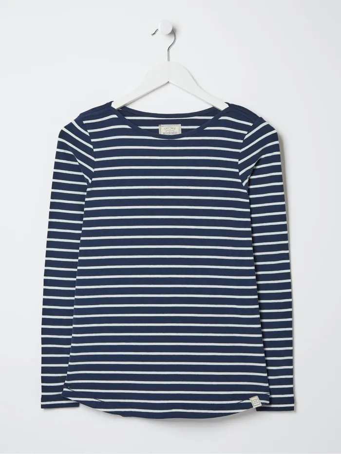 Fat Face Tops and TShirts Breton Navy Blue TShirt 8211 Women
