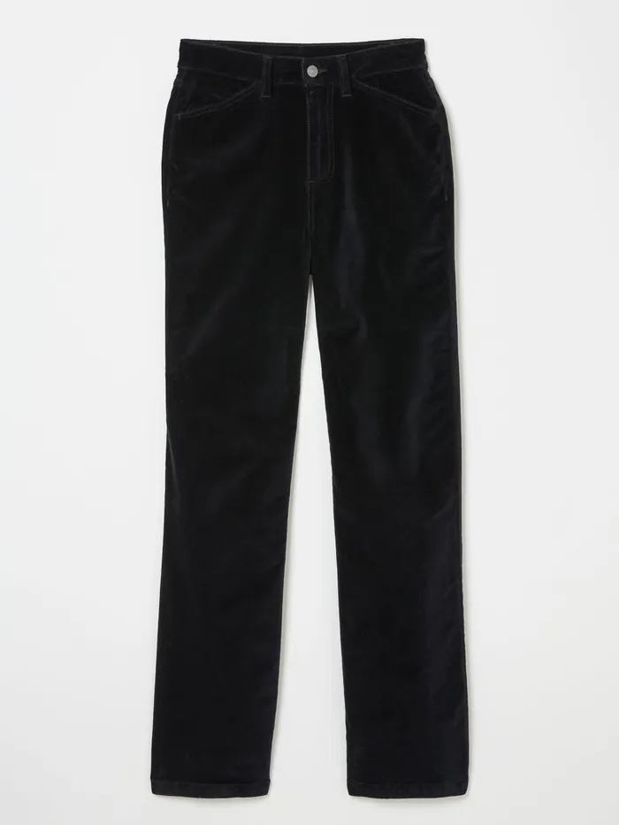 Fat Face Trousers and Leggings Black Elise Velvet Trousers 8211 Women