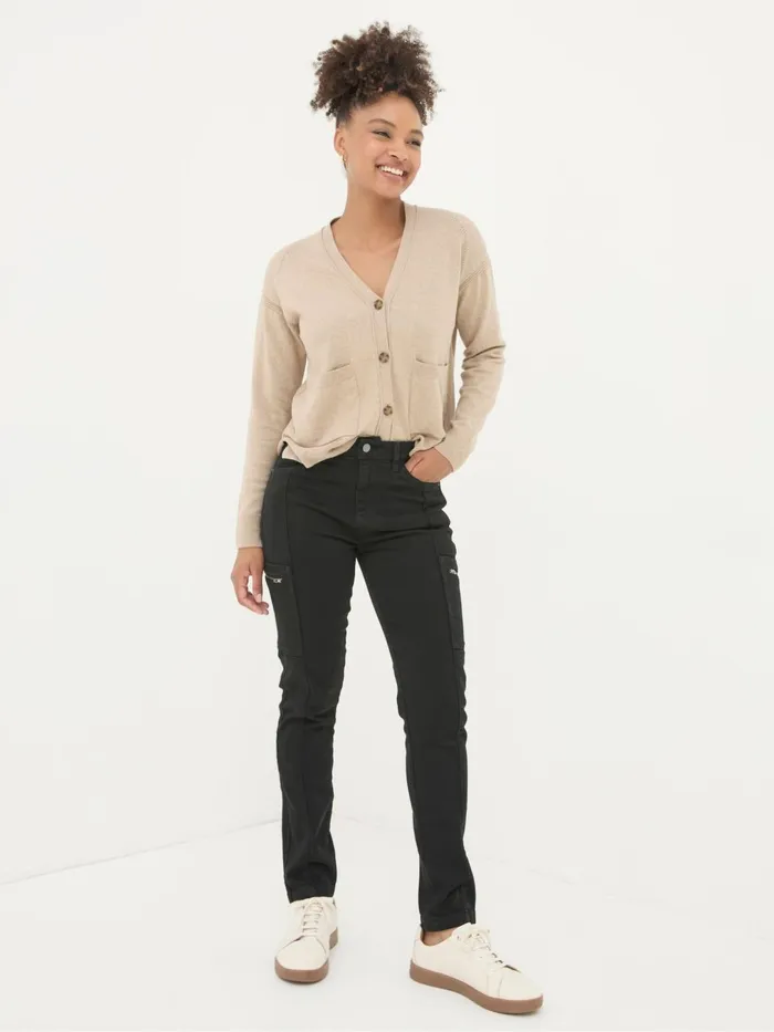 Fat Face Trousers and Leggings Malvern Black Cargo Trousers 8211 Women