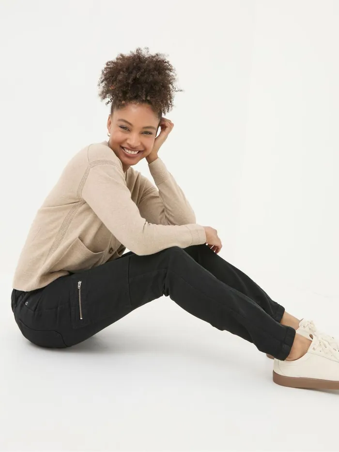 Fat Face Trousers and Leggings Malvern Black Cargo Trousers 8211 Women