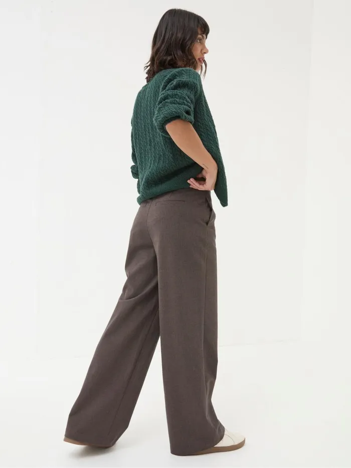 Fat Face Trousers and Leggings Presley Brown Herringbone Trousers 8211 Women