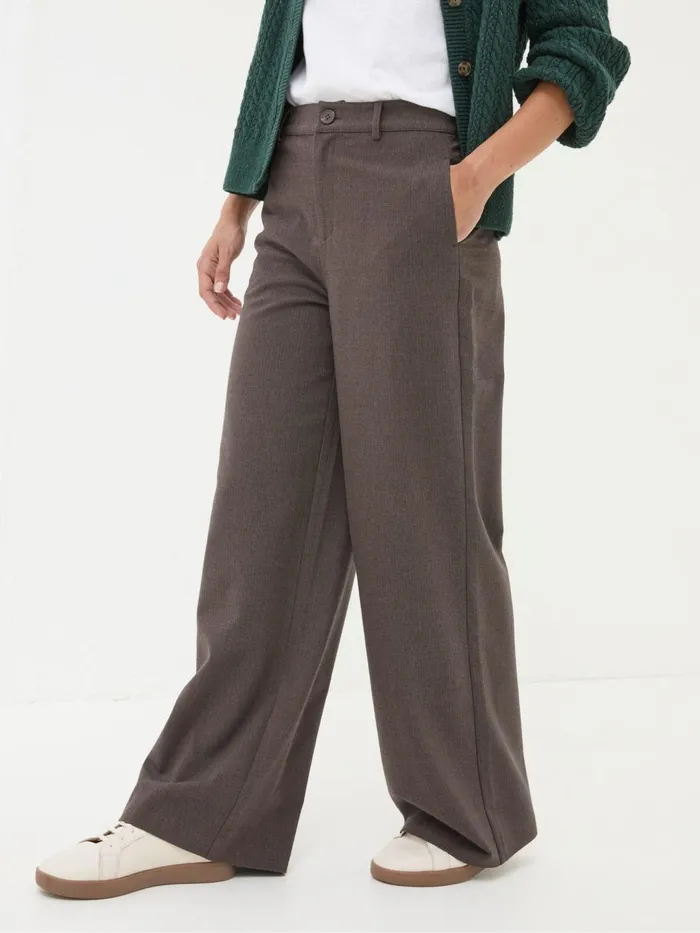 Fat Face Trousers and Leggings Presley Brown Herringbone Trousers 8211 Women