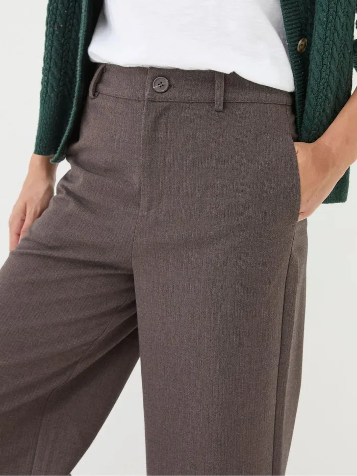 Fat Face Trousers and Leggings Presley Brown Herringbone Trousers 8211 Women