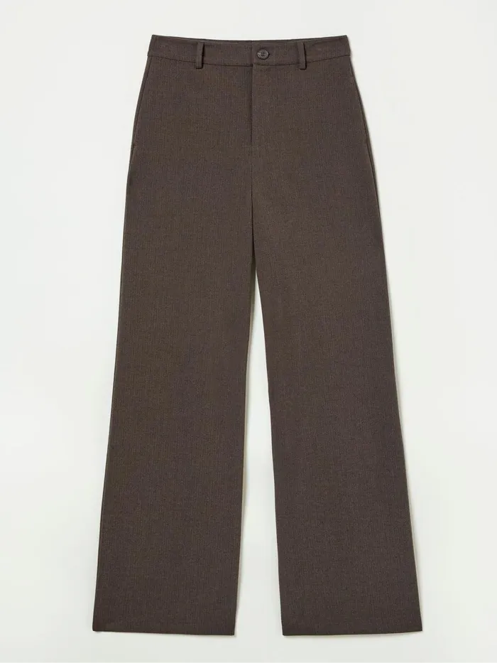 Fat Face Trousers and Leggings Presley Brown Herringbone Trousers 8211 Women