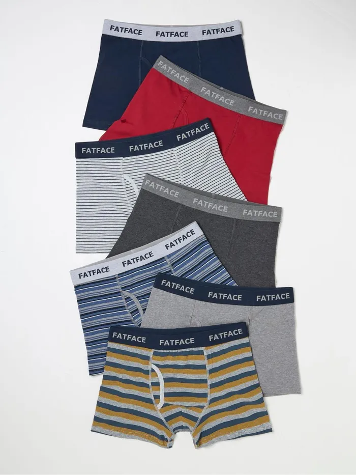 Fat Face Underwear Black Stripe Boxers 7 Pack 8211 Men