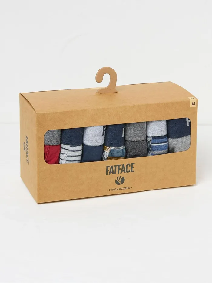 Fat Face Underwear Black Stripe Boxers 7 Pack 8211 Men