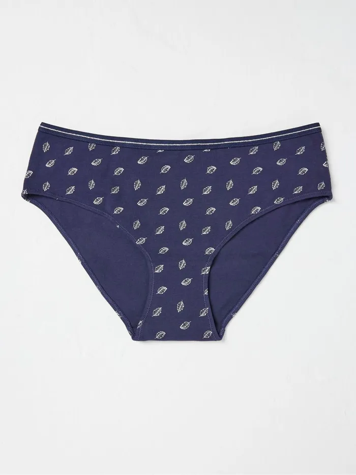 Fat Face Underwear Blue Foil Leaf Mini Knickers 8211 Women