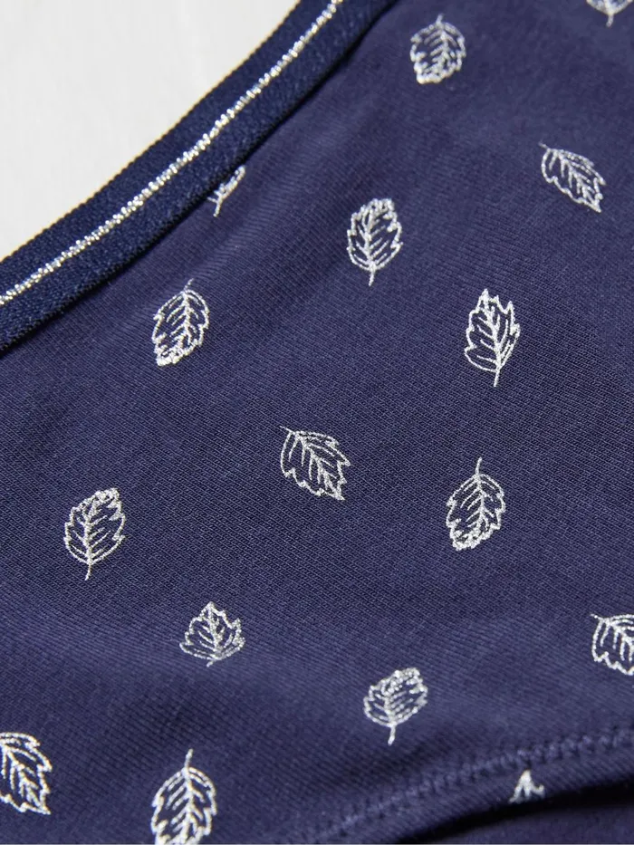 Fat Face Underwear Blue Foil Leaf Mini Knickers 8211 Women