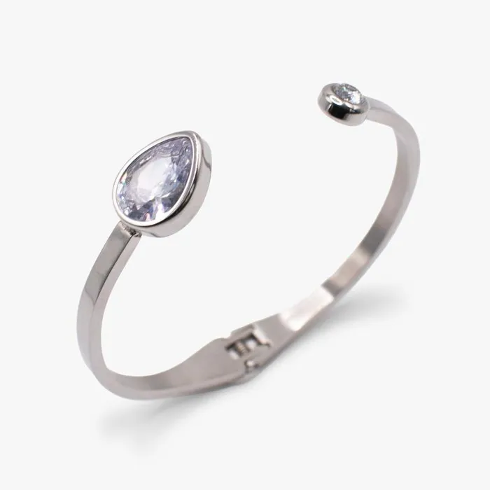 Fine Jewelry Women Alex And Ani Crystal Hinge Cuff Bracelet Stainless Steel Silver Fine Jewelry Women Alex And Ani Crystal Hinge Cuff Bracelet Stainless Steel Silver