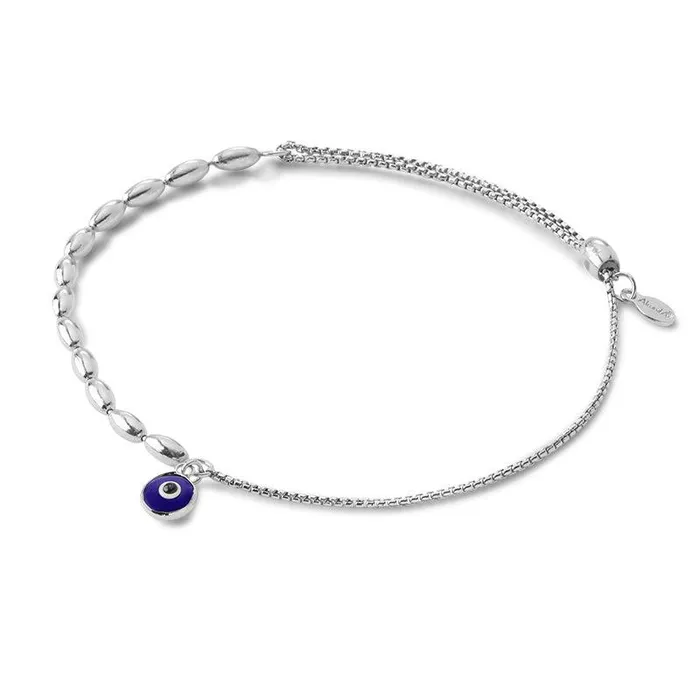 Fine Jewelry Women Alex And Ani Evil Eye Pull Chain Bracelet Sterling Silver