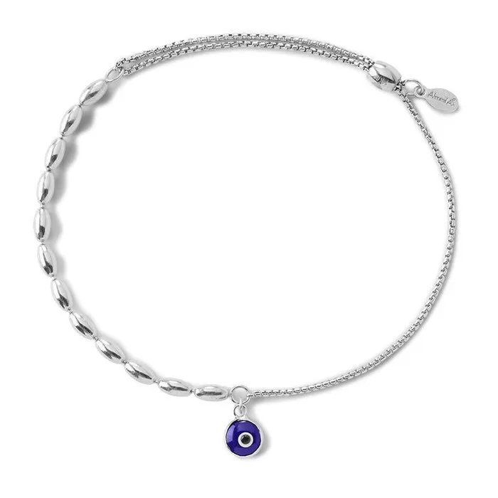Fine Jewelry Women Alex And Ani Evil Eye Pull Chain Bracelet Sterling Silver