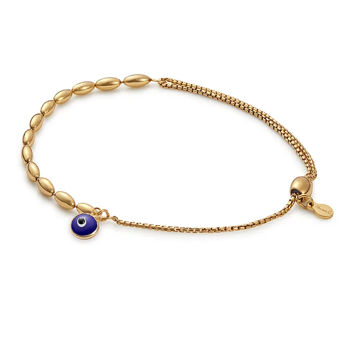 Fine Jewelry Women Alex And Ani Evil Eye Pull Chain Bracelet Sterling Silver