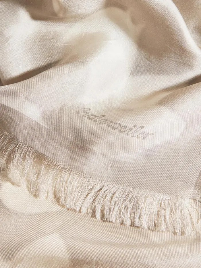 Fine Scarves WomenMen Holzweiler Fine Scarf Fringed Ecru Mix