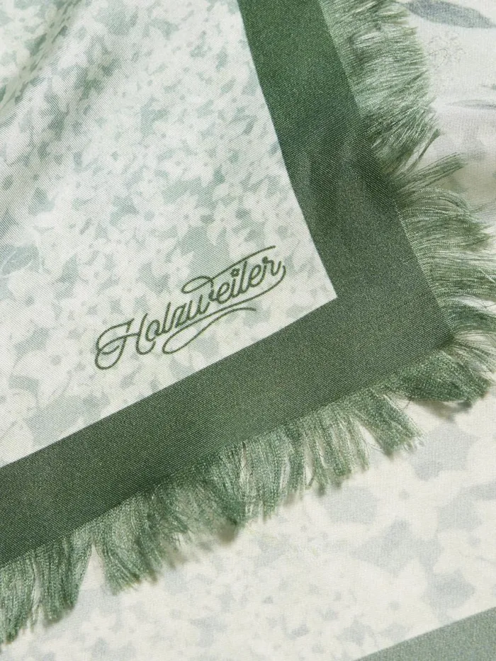 Fine Scarves WomenMen Holzweiler Silk Twill Fine Scarf Print Green Mix