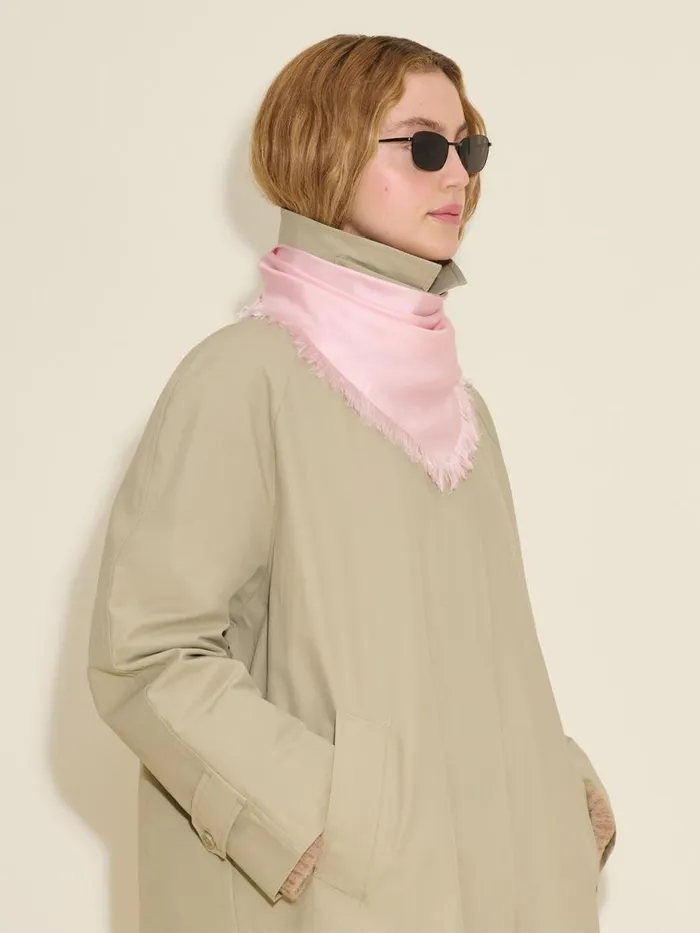 Fine Scarves WomenMen Holzweiler Silk Twill Fine Scarf Solid Lt Pink