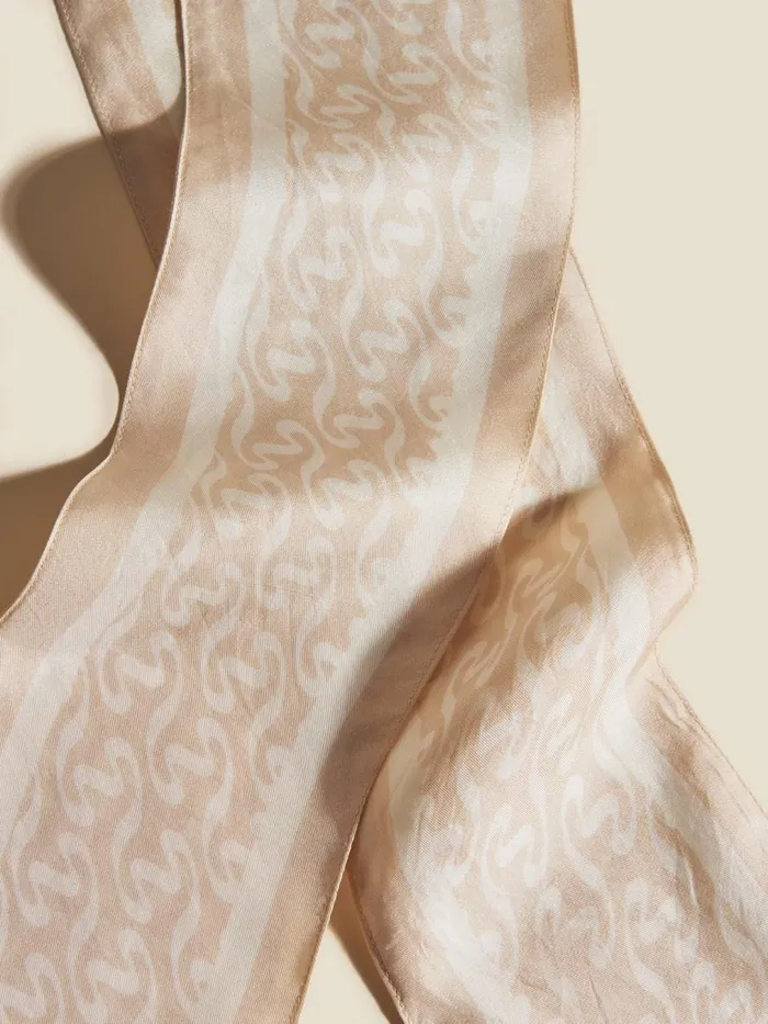 Fine Scarves WomenMen Holzweiler Thin Tie Scarf Ecru Mix