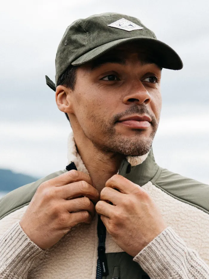 Finisterre Hats and Beanies MenWomen Jetty Diamond Cord Cap Olive