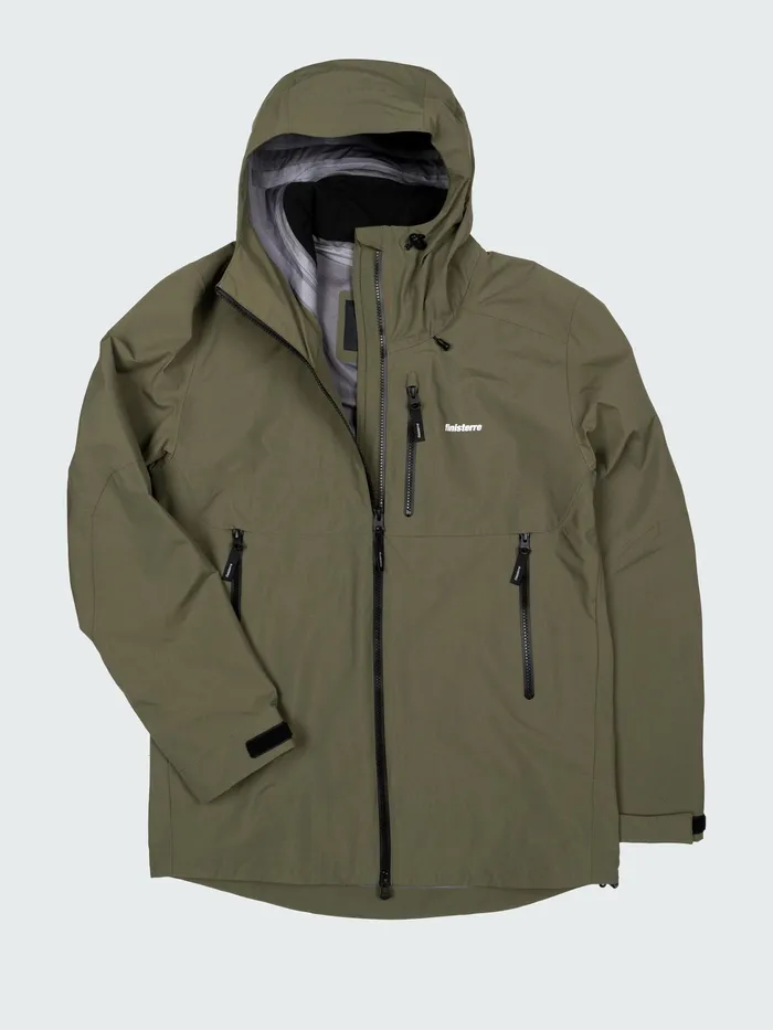 Finisterre Jackets and Coats Men Stormbird Waterproof Jacket Olive