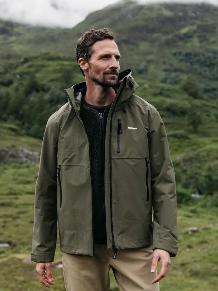 Finisterre Jackets and Coats Men Stormbird Waterproof Jacket Olive