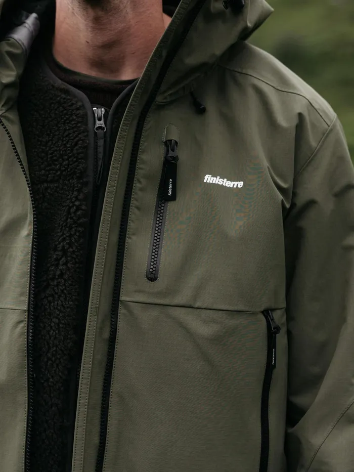Finisterre Jackets and Coats Men Stormbird Waterproof Jacket Olive