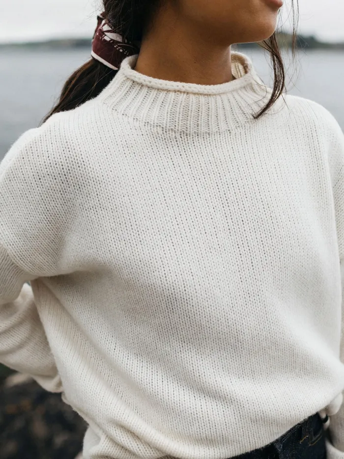Finisterre Knitwear Women Taran Sweater Ecru