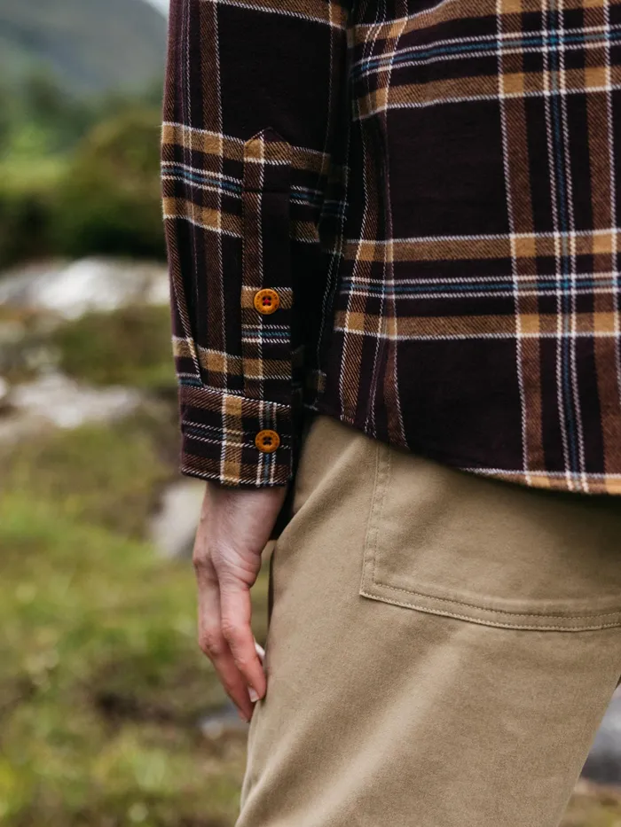 Finisterre Shirts Men Beardsmore Shirt Black Cherry Check