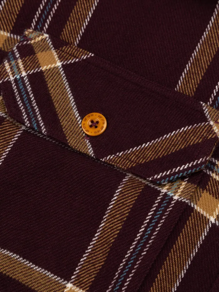 Finisterre Shirts Men Beardsmore Shirt Black Cherry Check