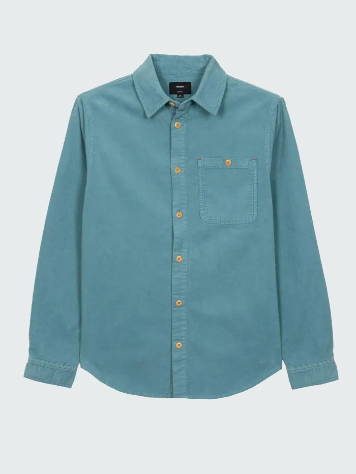 Finisterre Shirts Men Jetty Cord Shirt Ocean Storm